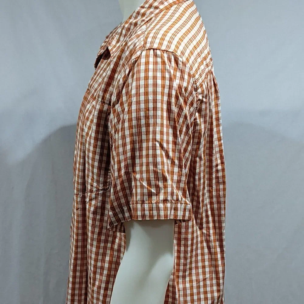 ‎THE NORTH FACE orange plaid short sleeve